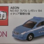 トミカ AEON NO.62 スバル レガシィ B4 イタリア警察仕様